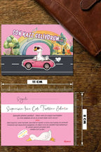 Rekbon Son Kaz Teşekkür Kartı - Kişiselleştirilebilir Kendinden Mesajlı Teşekkür Kartı