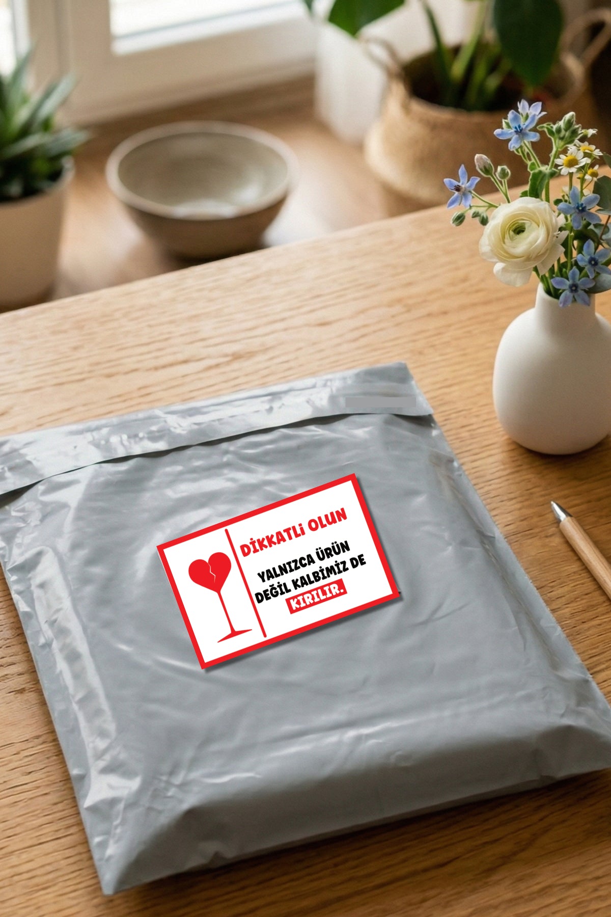 Rekbon Dikkatli Olun Kırılır Etiketi - Ambalaj Paketleme Etiketi