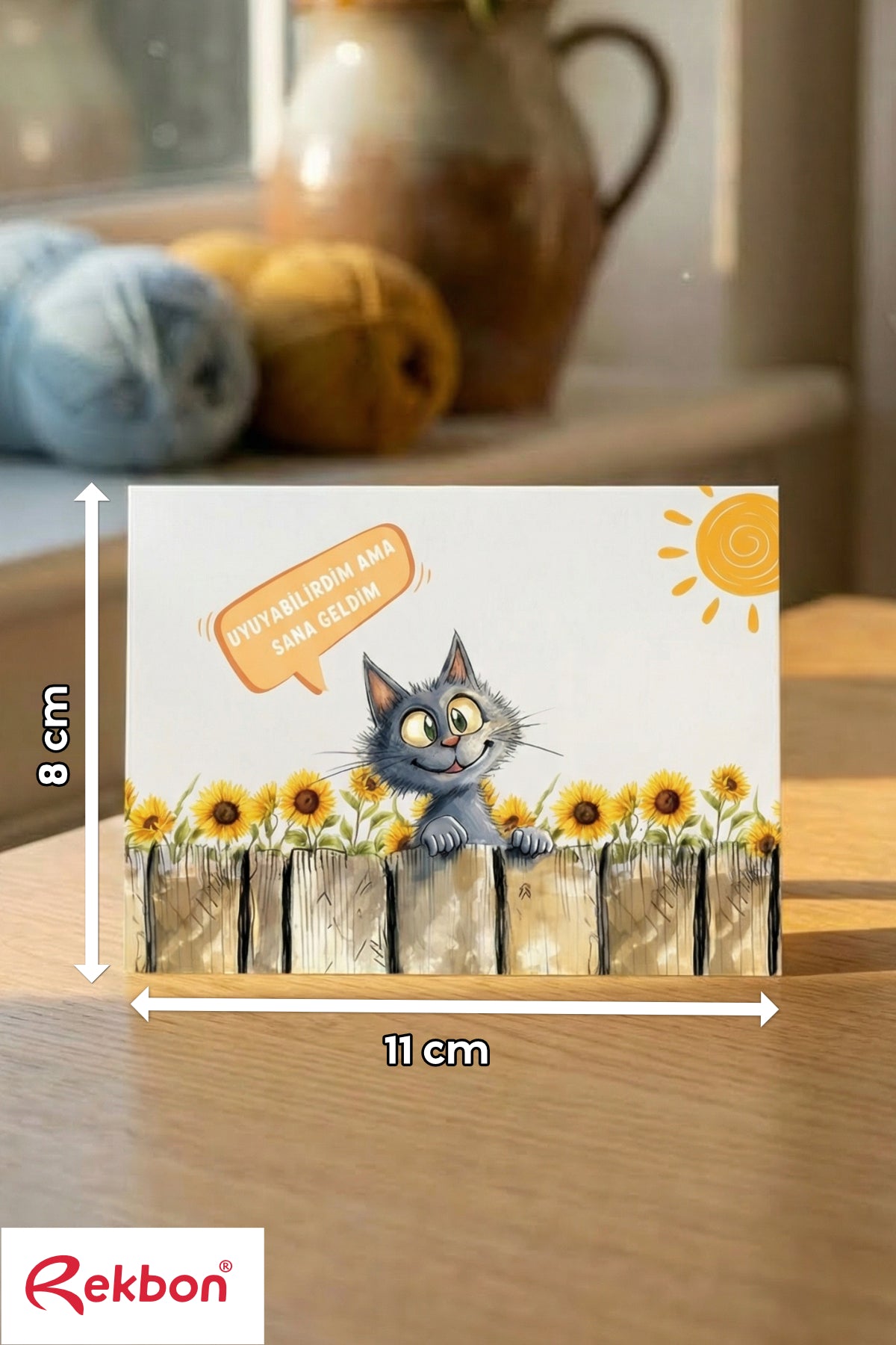 Rekbon Uykucu Kedi Notlu Hediye Kartı
