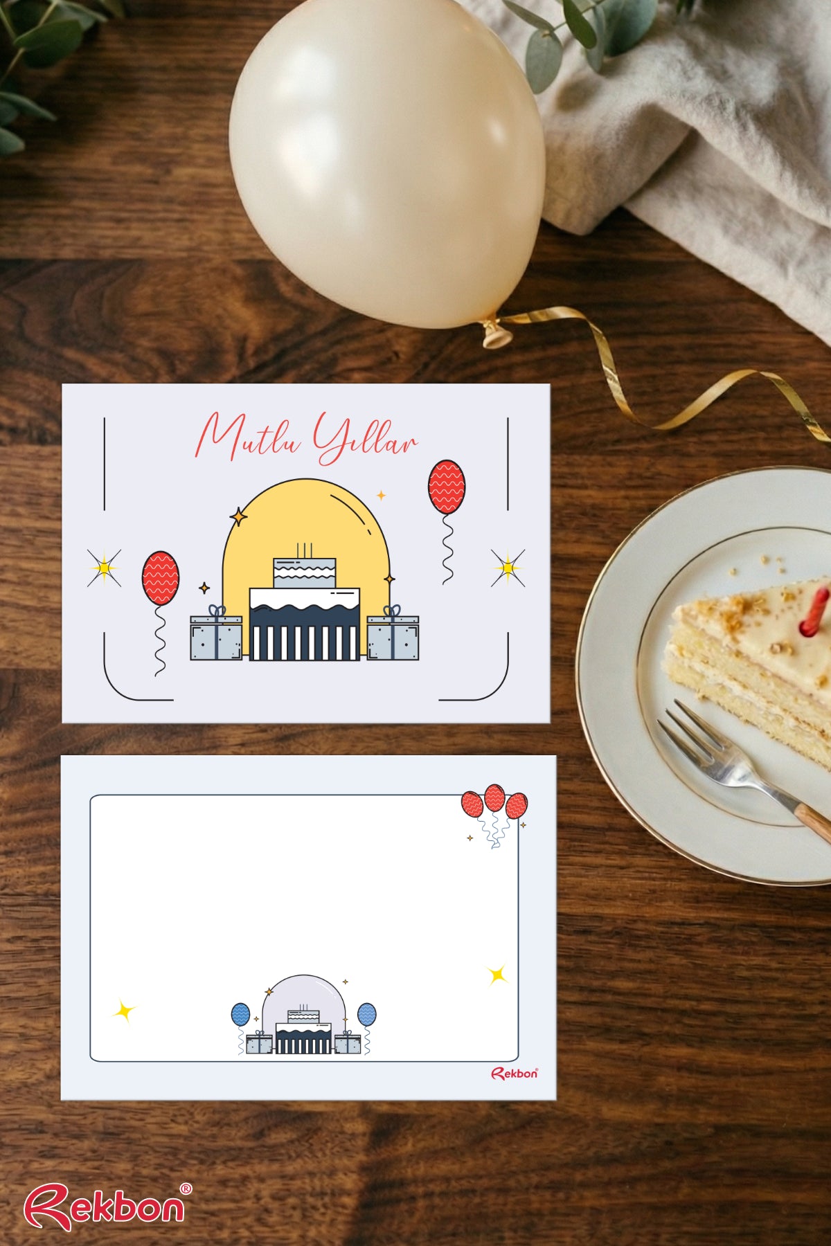 Rekbon Mutlu Yıllar Notlu Hediye Kartı – Yeni Başlangıçlara Anlam Katın
