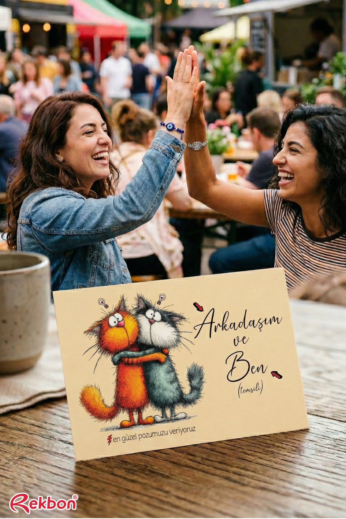 Rekbon Arkadaşım ve Ben Notlu Hediye Kartı – Dostluğunuzu Anlamlı Kılın