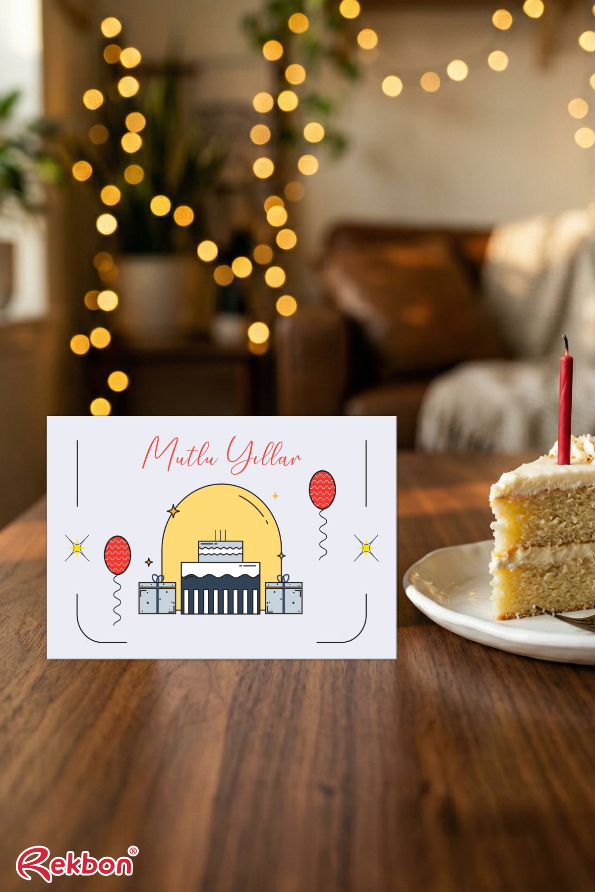 Rekbon Mutlu Yıllar Notlu Hediye Kartı – Yeni Başlangıçlara Anlam Katın