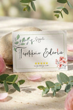 Rekbon Çiçek Temalı Notlu Teşekkür Kartı - E-ticaret Teşekkür Kartı