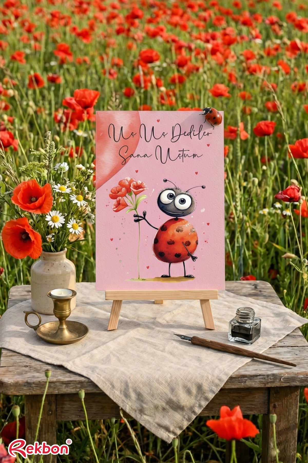 💖 Rekbon Uç Uç Dediler Sana Uçtum Notlu Hediye Kartı