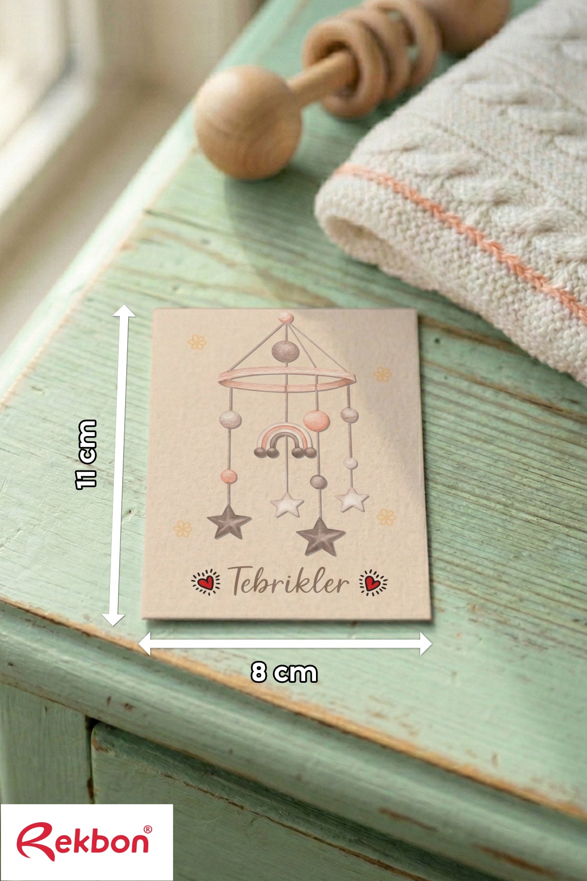 Rekbon Yeni Doğan Bebek Tebrik Kartı – En Tatlı Anlara Anlamlı Dokunuş