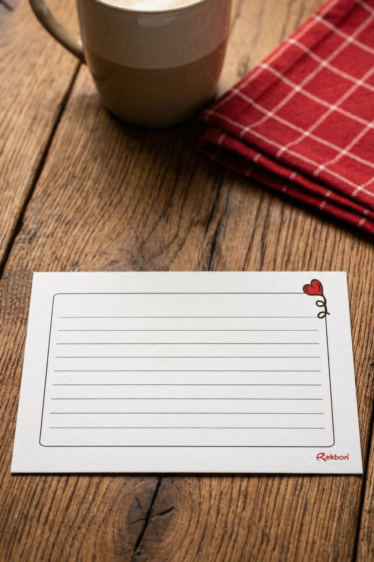 Rekbon Siparişin İçin Teşekkürler - Notlu Sade Şık Teşekkür Kartı