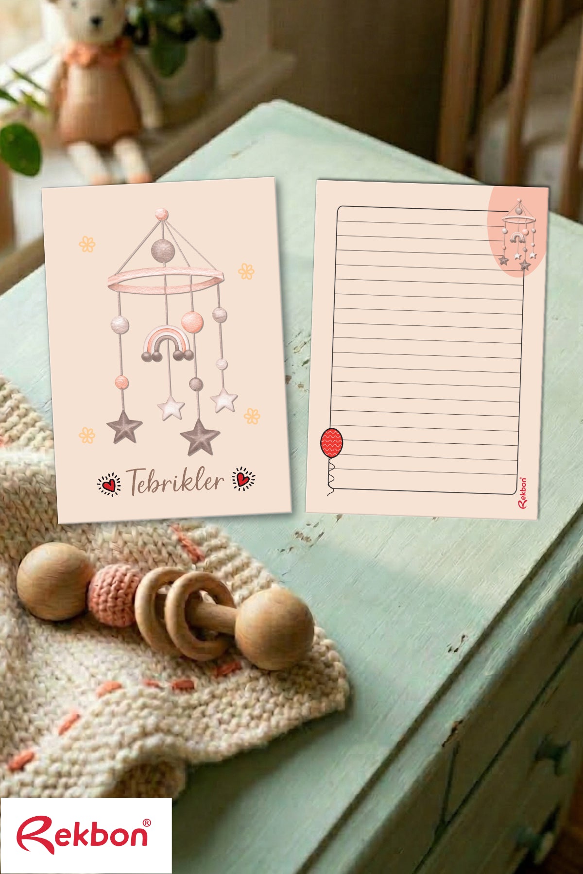 Rekbon Yeni Doğan Bebek Tebrik Kartı – En Tatlı Anlara Anlamlı Dokunuş