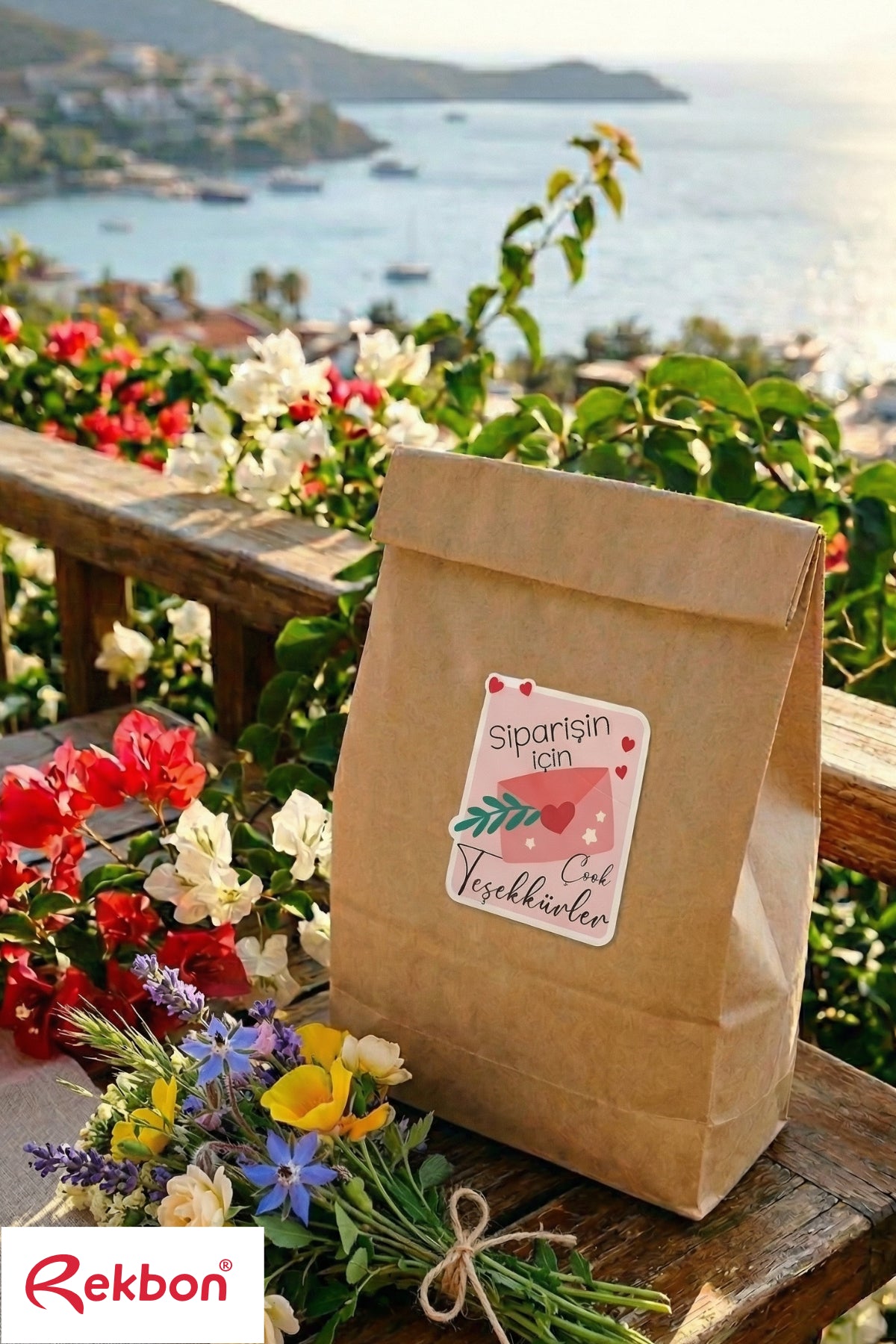 Rekbon Siparişin İçin Çok Teşekkürler Etiketi Sticker