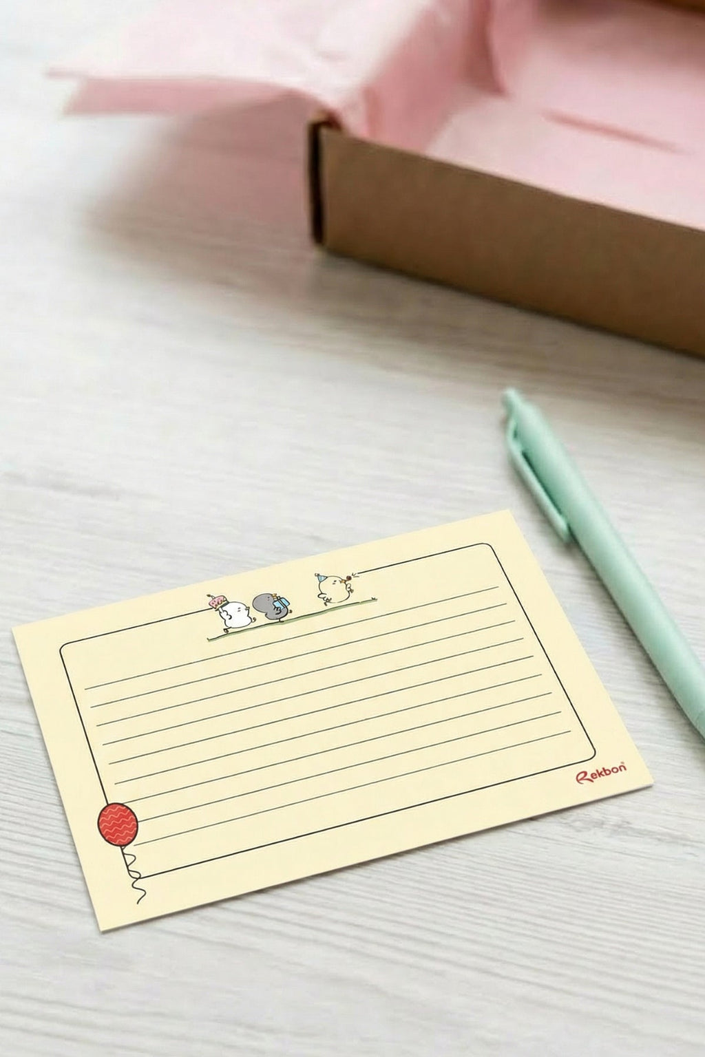 Rekbon Koşun Çocuklar Gülümseten Teşekkür Kartı - Notlu Teşekkür Kartı