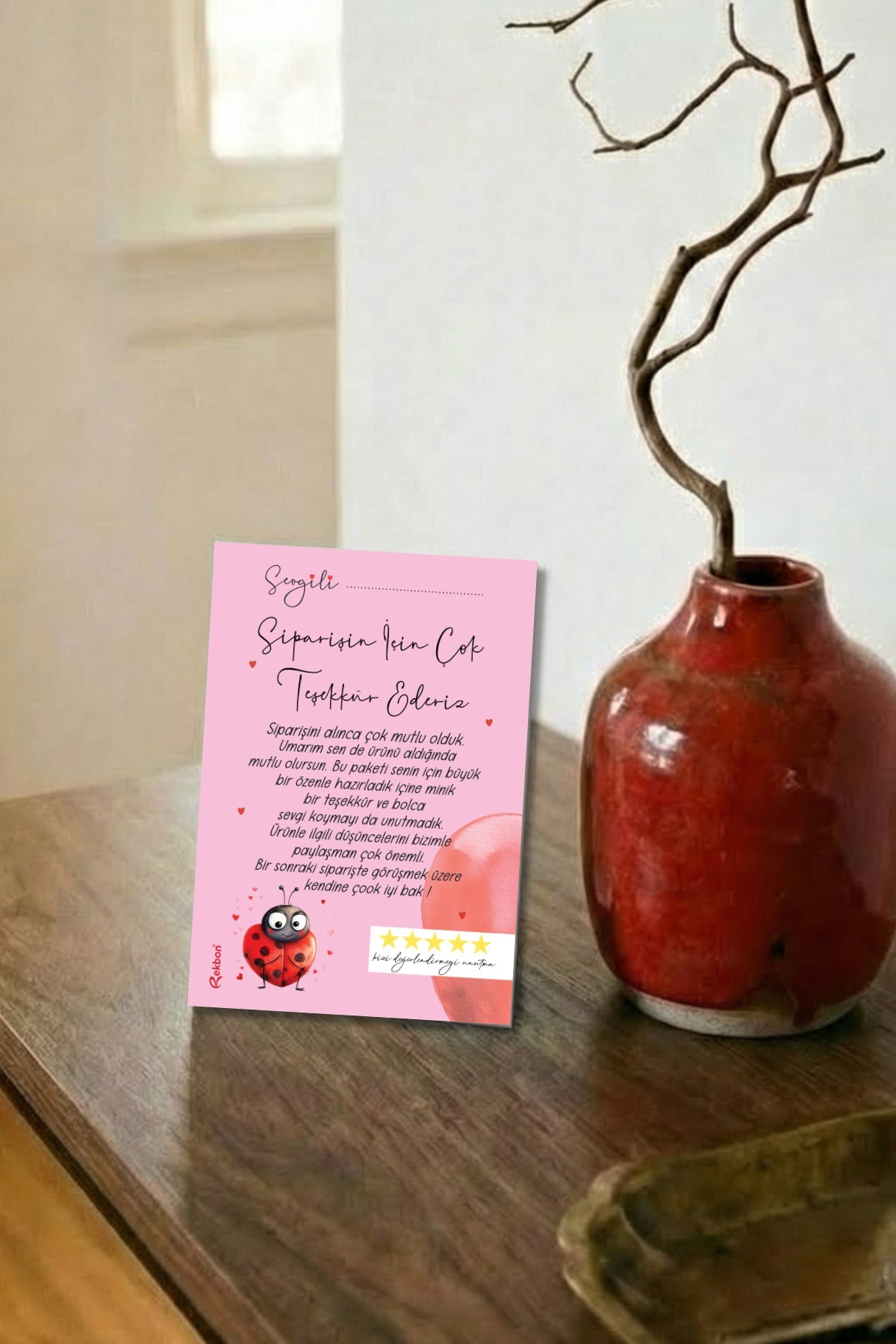 Rekbon Uç Uç Dediler Sana Uçtum Teşekkür Kartı